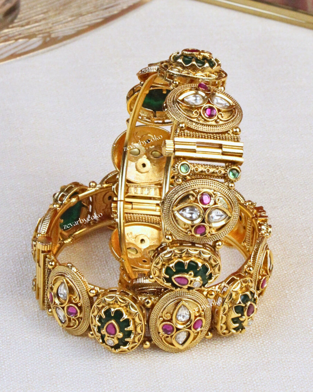 COKO's Heritage Openable Bangles Set of 2- Meera