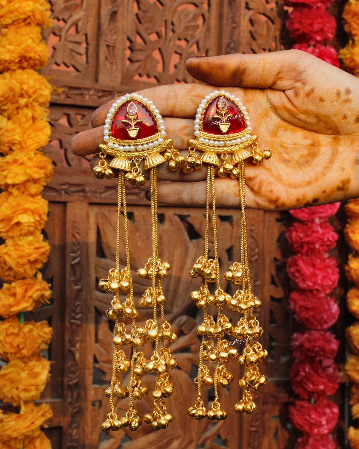 Asmita Kashmiri Earrings with ghungroos