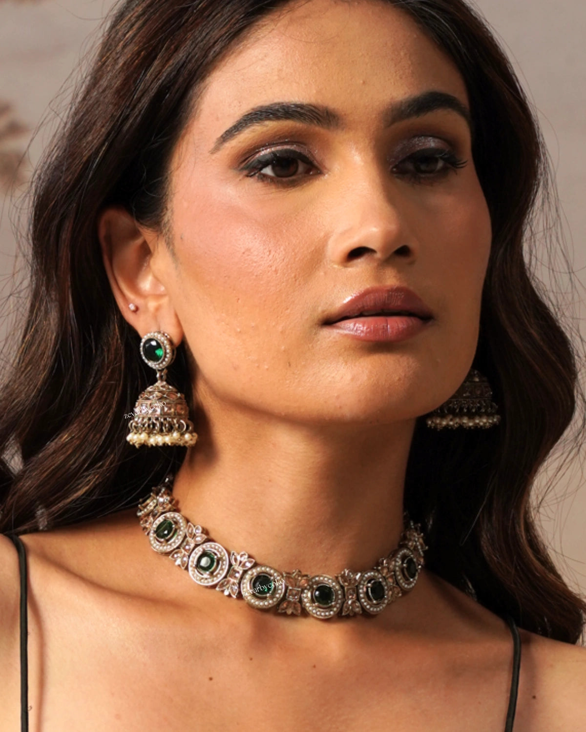 Coko's Ragini Reverse AD Polki Necklace Set