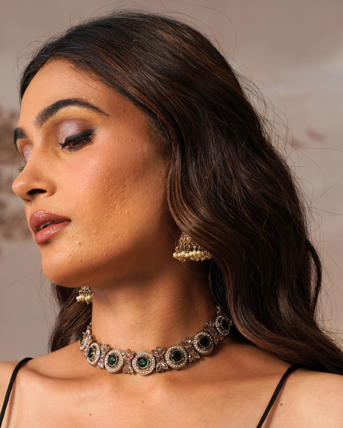 Coko's Ragini Reverse AD Polki Necklace Set