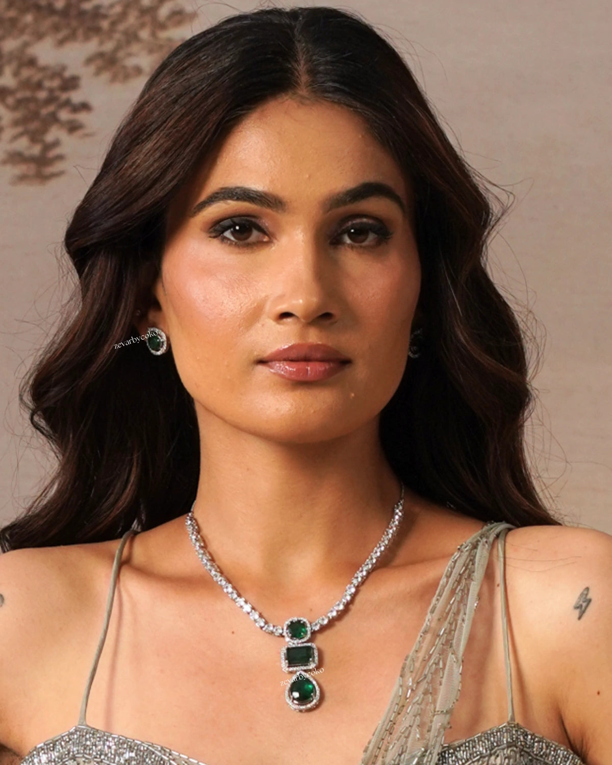 COKO's American Diamond Necklace set - Vaanya