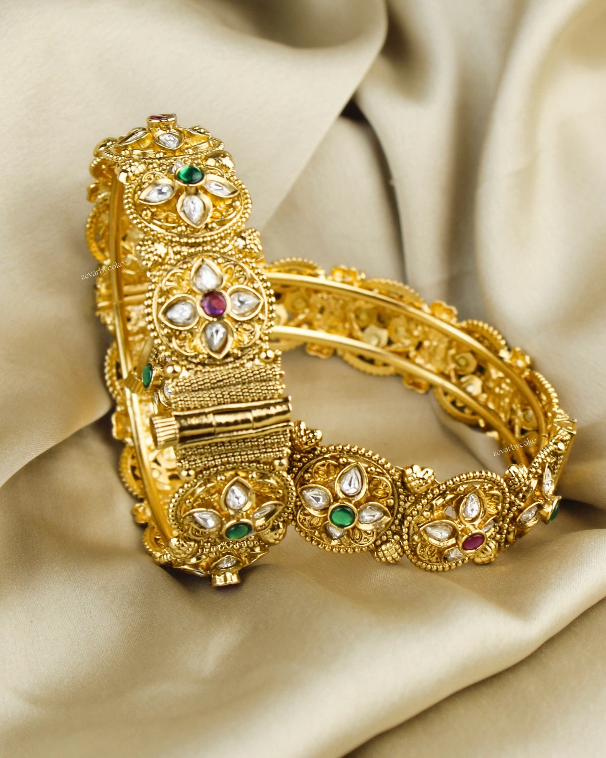 COKO's Heritage Openable Bangles Set of 2- Medha