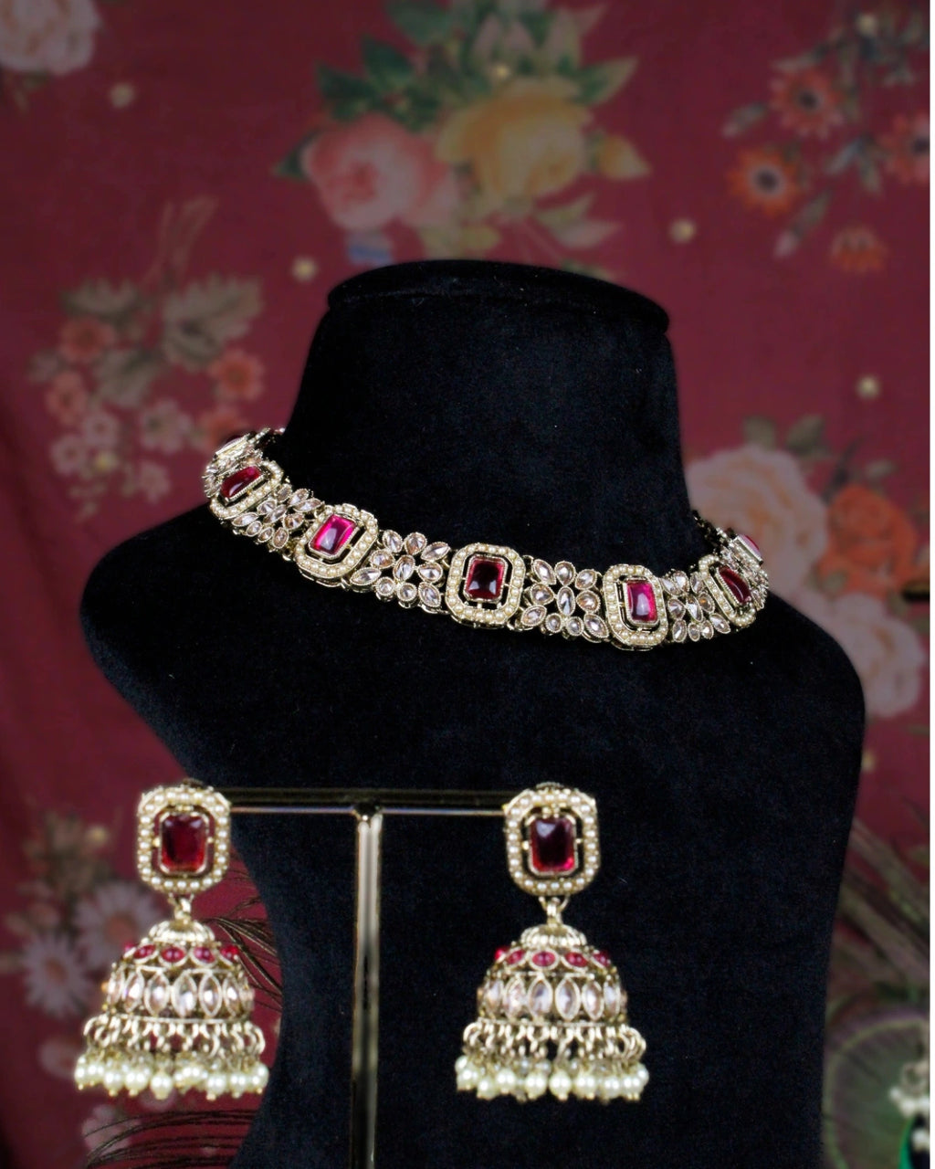 Coko's Sitara Reverse AD Polki Necklace Set