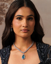 COKO's American Diamond Zircon Necklace set - Vamika