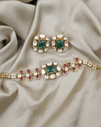 COKO's Sabya Inspired Navratna Necklace Set - Naira