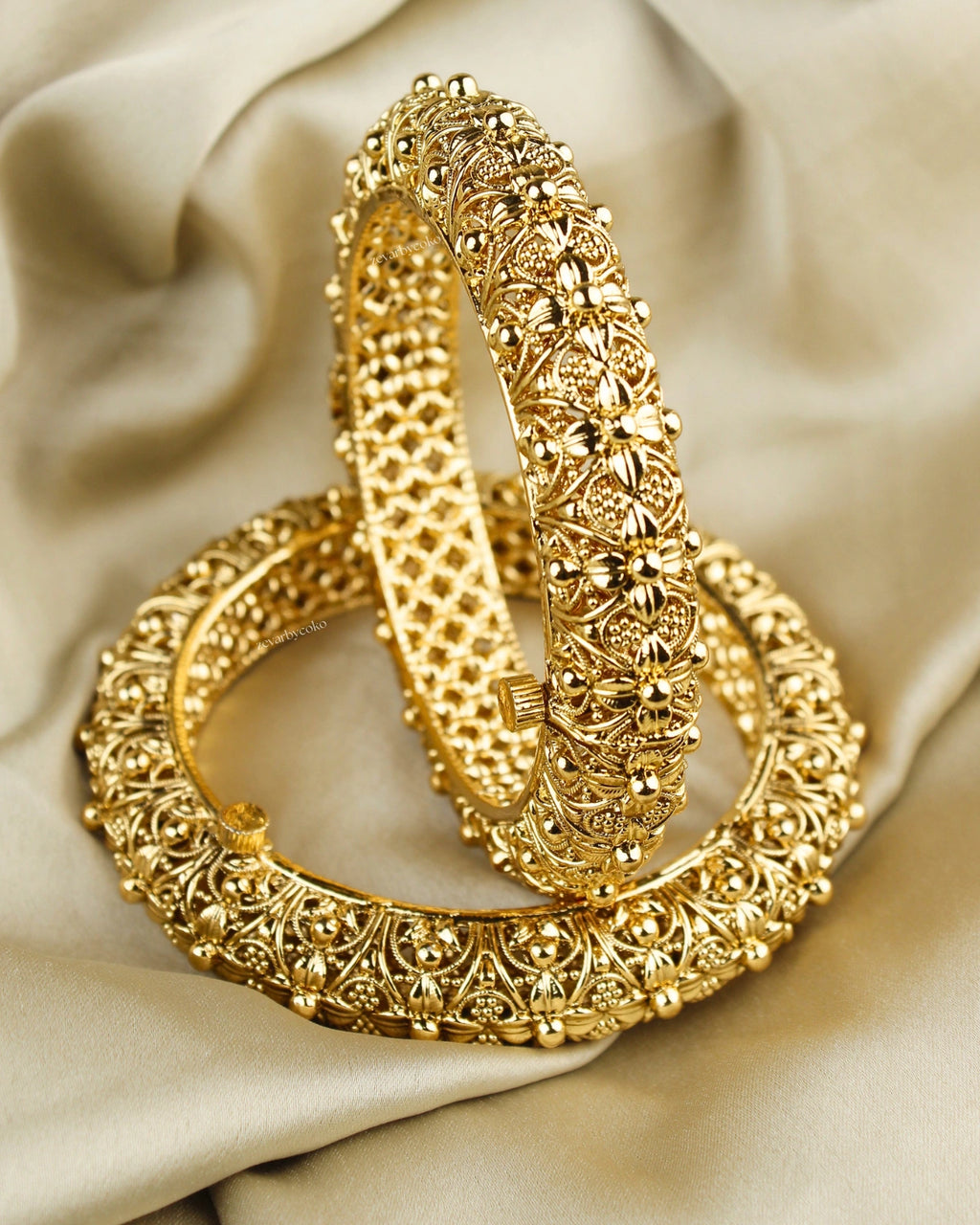 COKO's Heritage Openable Bangles Set of 2- Mudra
