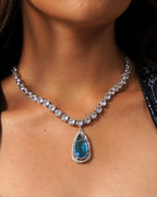 COKO's American Diamond Zircon Necklace set - Vamika