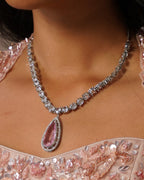 COKO's American Diamond Zircon Necklace set - Vamika