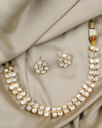 COKO's Carat Moissanite Polki Necklace Set- Nishta