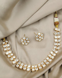 COKO's Carat Moissanite Polki Necklace Set- Nishta