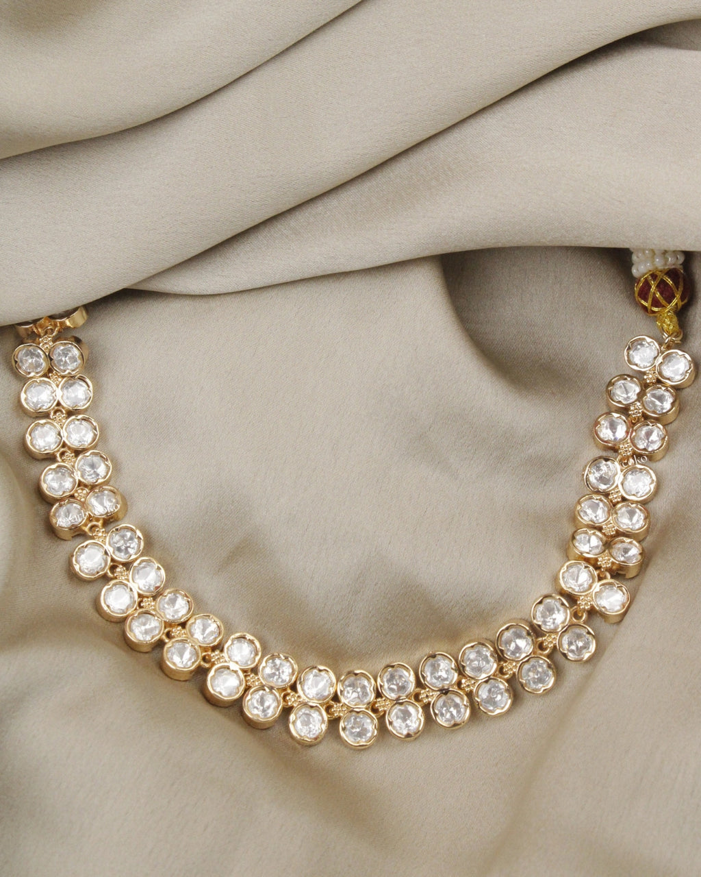 COKO's Carat Moissanite Polki Necklace Set- Nishta