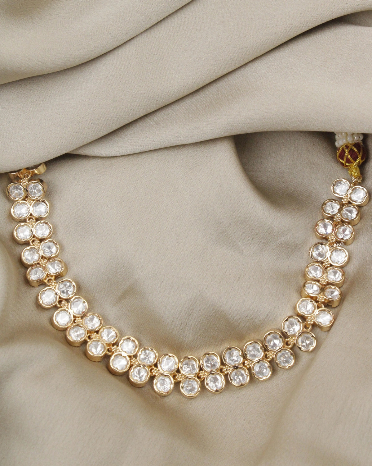 COKO's Carat Moissanite Polki Necklace Set- Nishta
