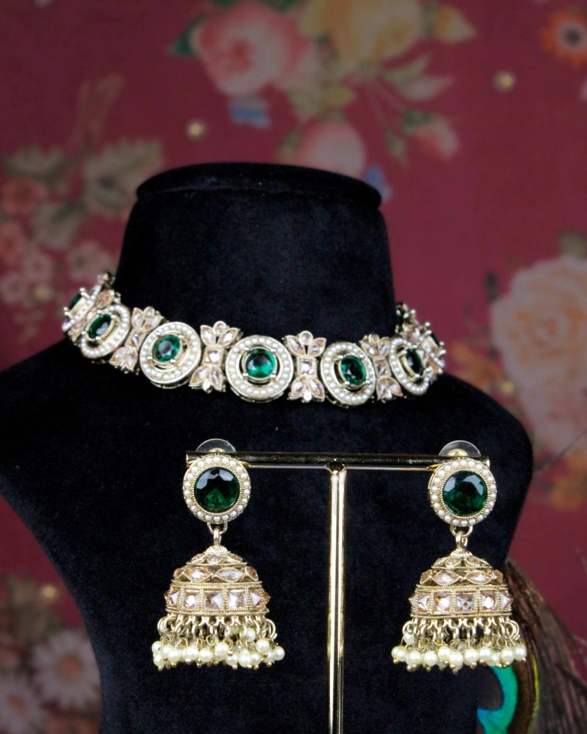 Coko's Ragini Reverse AD Polki Necklace Set