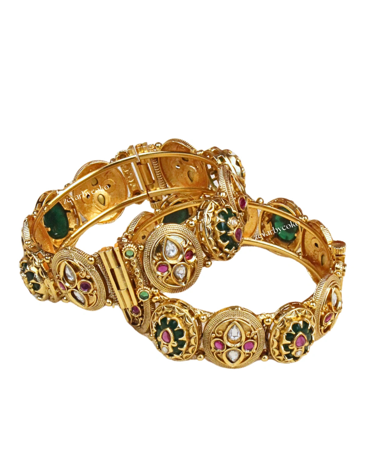 COKO's Heritage Openable Bangles Set of 2- Meera