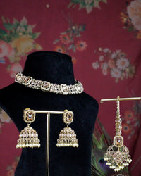 Coko's Sitara Reverse AD Polki Necklace Set