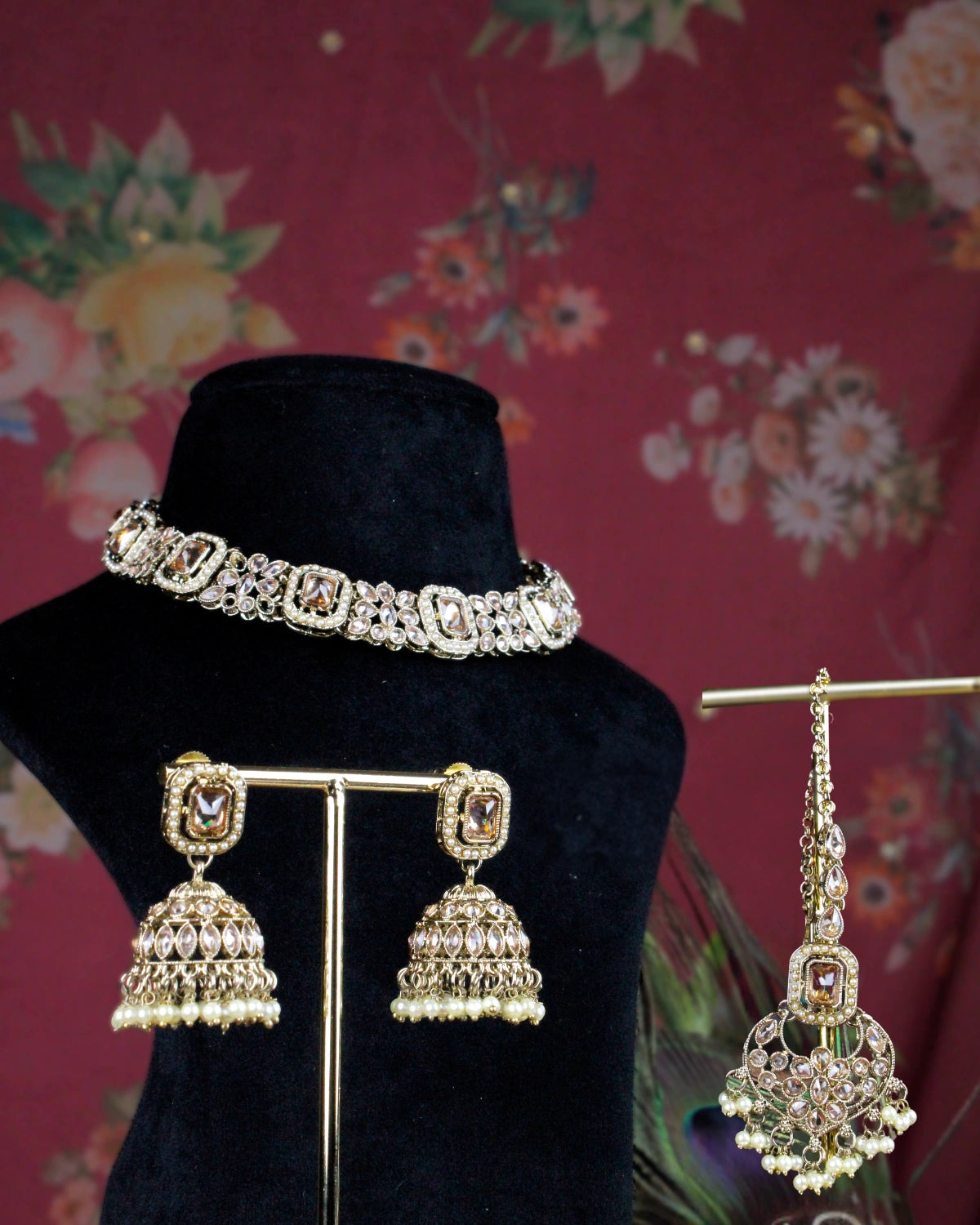 Coko's Sitara Reverse AD Polki Necklace Set