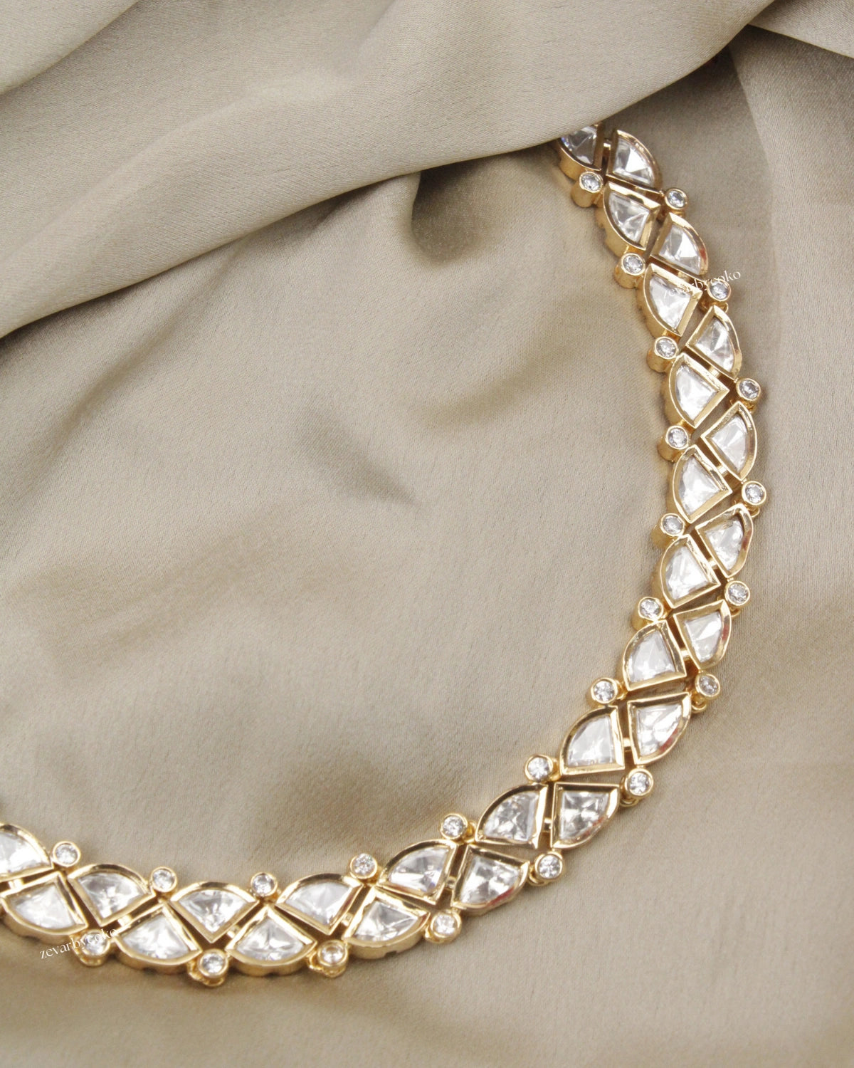 COKO's Carat Moissanite Polki Necklace Set- Nihira
