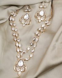 COKO's Carat Moissanite Polki Necklace Set- Nimisha