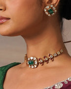 COKO's Sabya Inspired Navratna Necklace Set - Naira