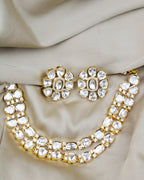 COKO's Carat Moissanite Polki Necklace Set- Naina