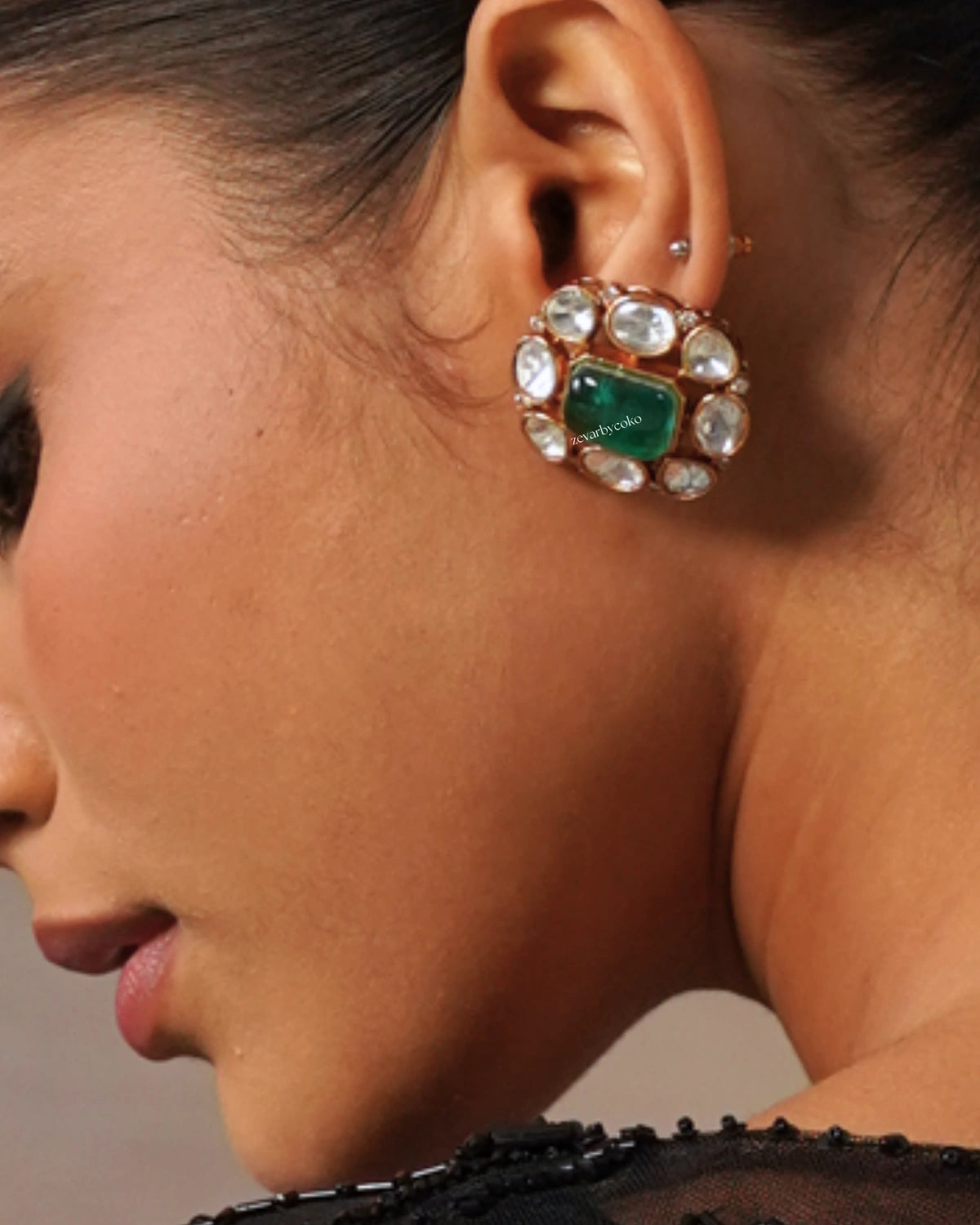 COKO's Sabya Inspired Navratna Necklace Set - Naira