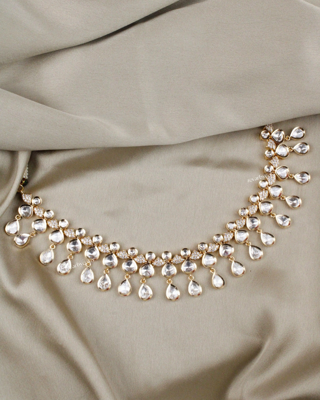 COKO's Carat Moissanite Polki Necklace Set - Neesha