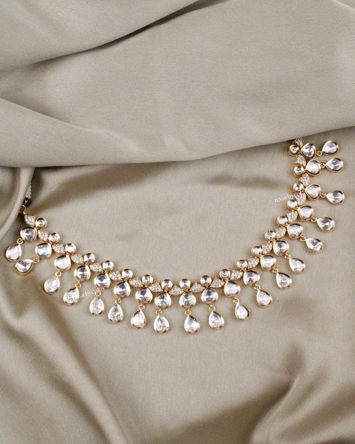 COKO's Carat Moissanite Polki Necklace Set - Neesha