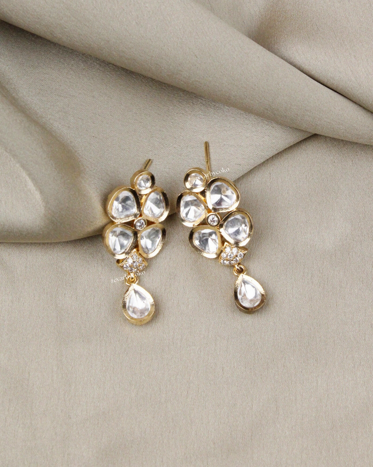 COKO's Carat Moissanite Polki Necklace Set - Neesha