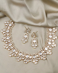 COKO's Carat Moissanite Polki Necklace Set- Niva