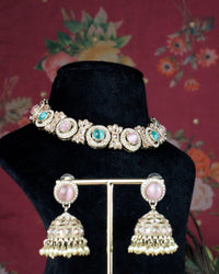 Coko's Ragini Reverse AD Polki Necklace Set