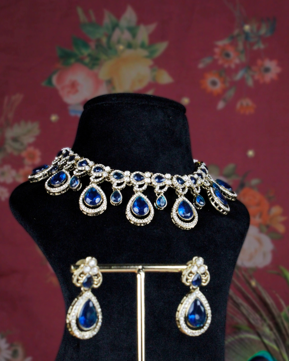 Coko's Neelima Reverse AD Polki Necklace Set