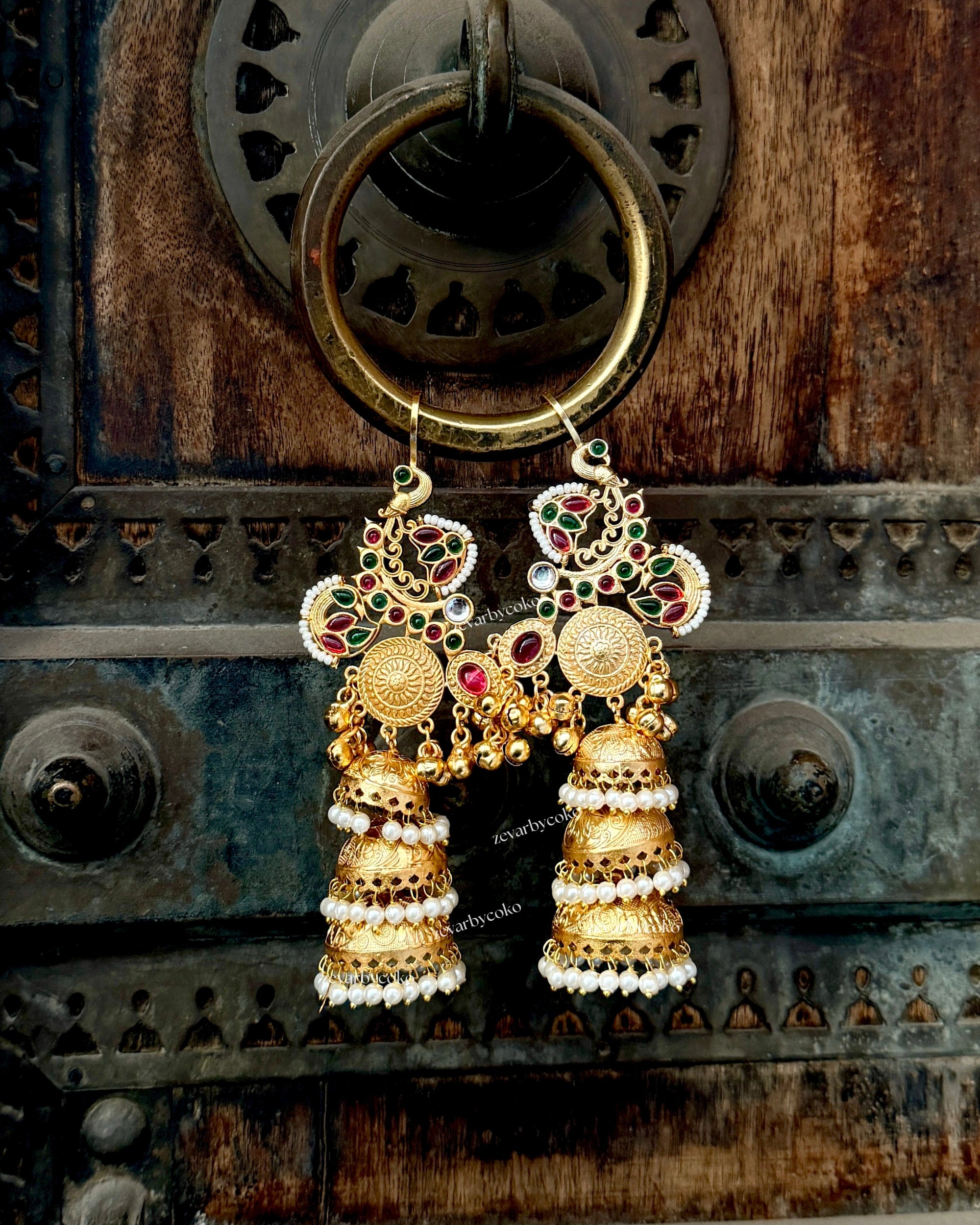 Bela Kashmiri Jhumka Earrings