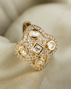 COKO's Kundan Polki Adjustable Ring- Ratan