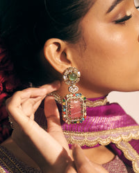 COKO's Sabya Inspired Semi Precious Stone Earrings- Oditiya