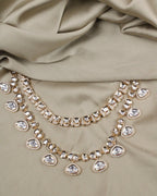 COKO's Carat Moissanite Polki Necklace Set- Nivedita