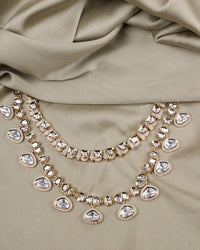 COKO's Carat Moissanite Polki Necklace Set- Nivedita