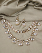 COKO's Carat Moissanite Polki Necklace Set- Nivedita