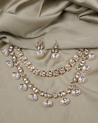 COKO's Carat Moissanite Polki Necklace Set- Nivedita