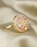 COKO's Kundan Polki Adjustable Ring-Rubina