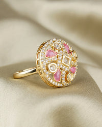 COKO's Kundan Polki Adjustable Ring-Rubina