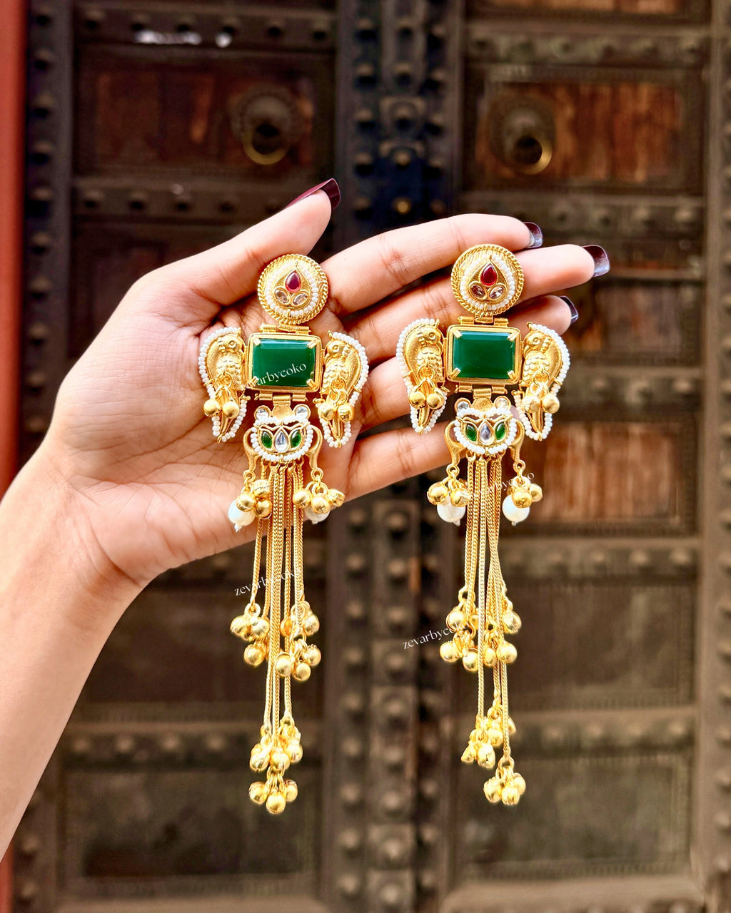 Banhi Kashmiri Jhumka Earrings