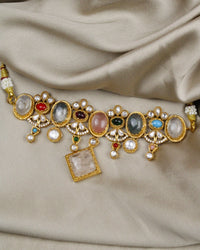 COKO's Sabya Inspired Navratna Necklace Set - Nandini