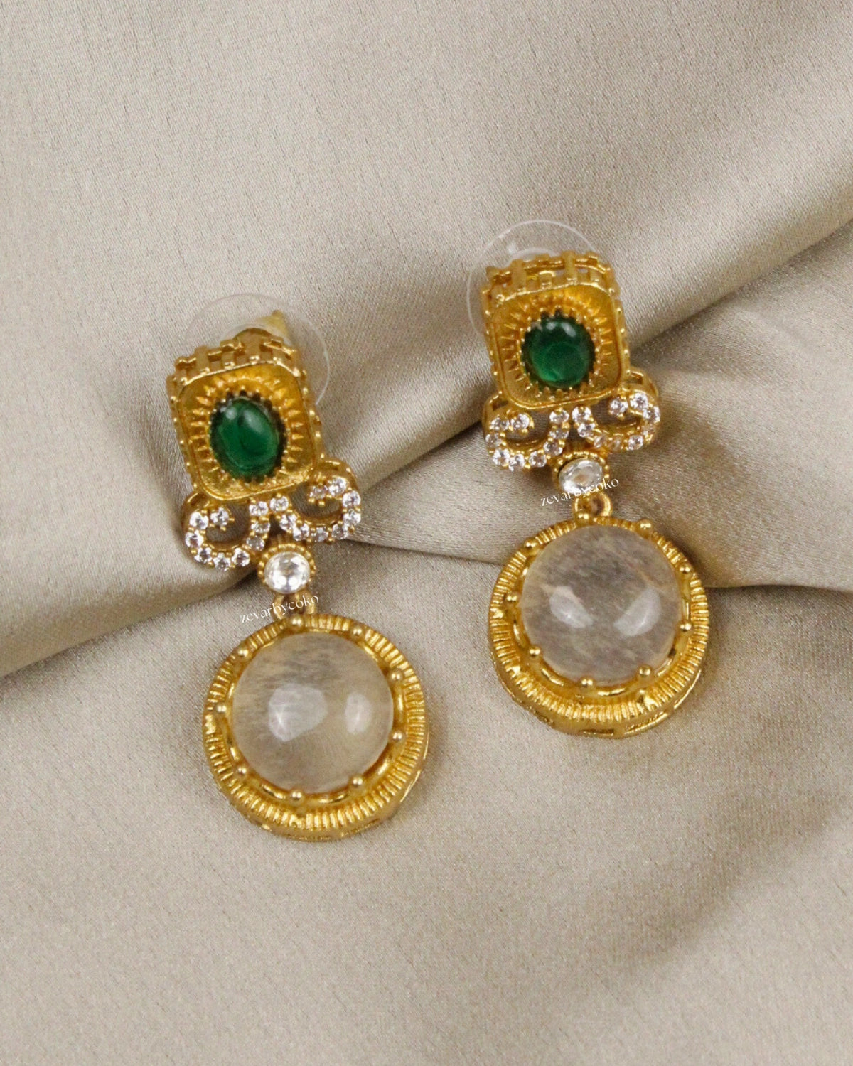 COKO's Sabya Inspired Navratna Necklace Set - Nisha