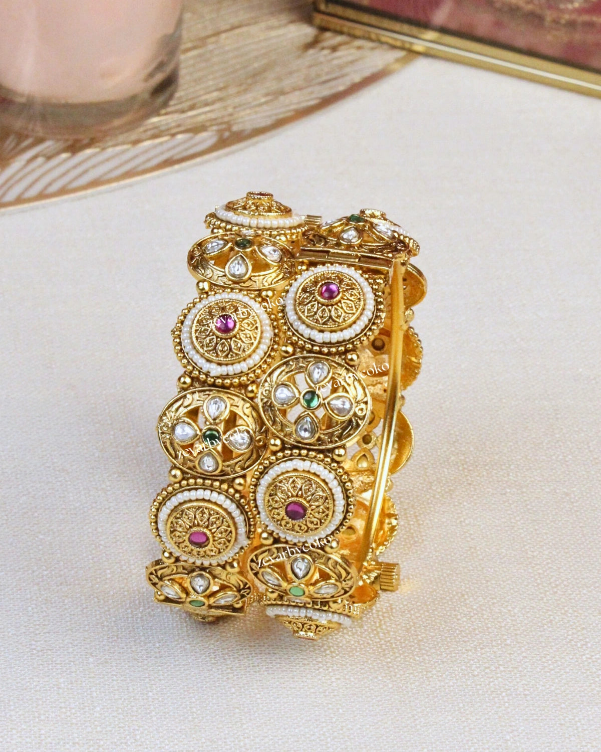 COKO's Heritage Openable Bangles Set of 2- Malvika