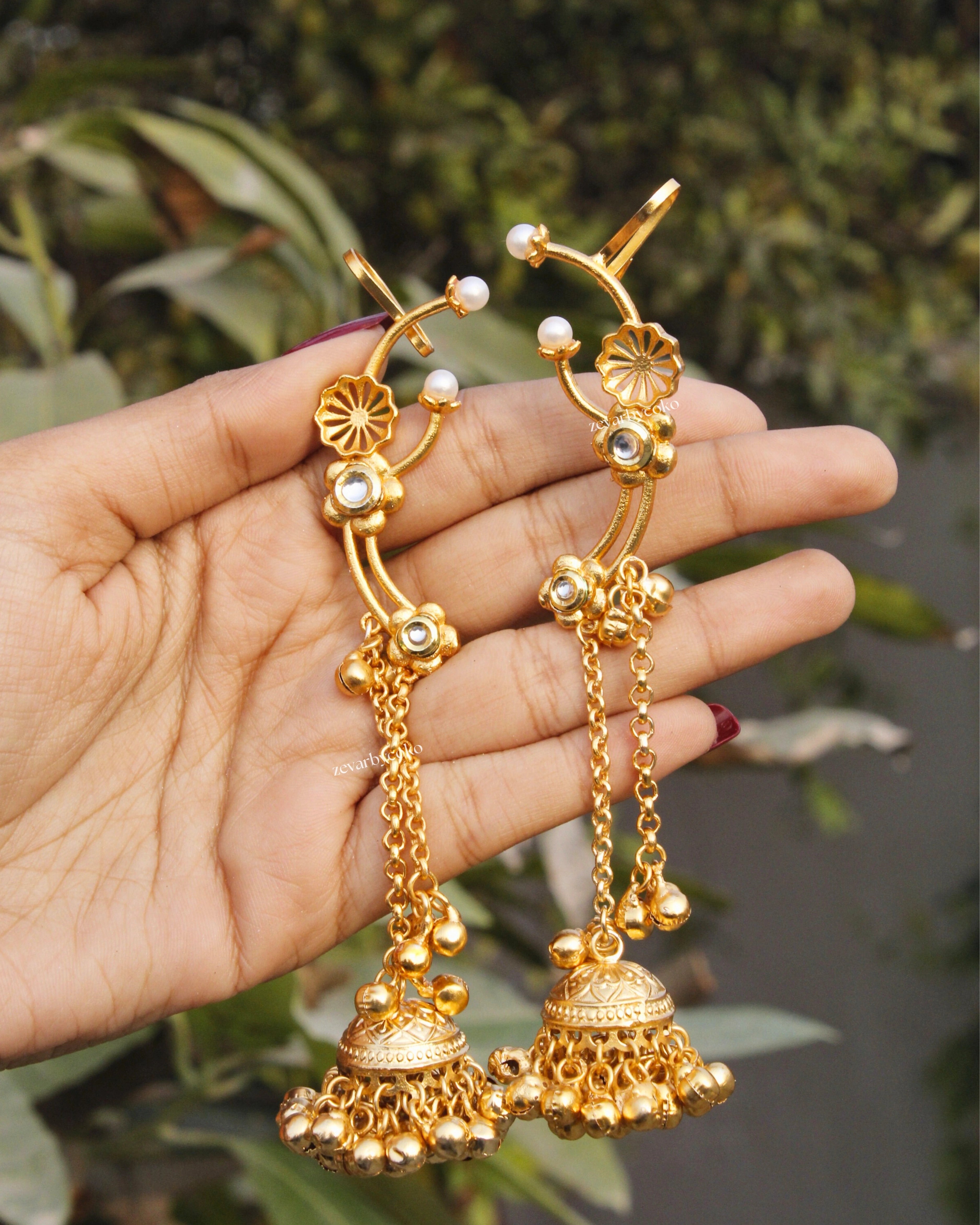 Advika Kashmiri Kaanphool Jhumka Earrings