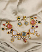 COKO's Sabya Inspired Navratna Necklace Set - Nisha