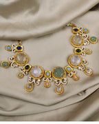 COKO's Sabya Inspired Navratna Necklace Set - Nisha