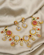 COKO's Sabya Inspired Navratna Necklace Set - Nisha