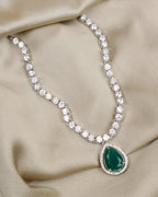 COKO's Eardrop American Diamond Necklace set - Vaishali