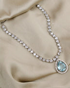 COKO's Eardrop American Diamond Necklace set - Vaishali
